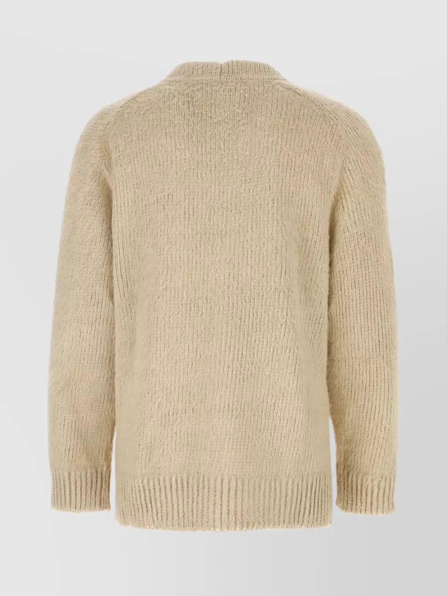 Maison Margiela o1y1124 Linen Oversize Cardigan In Beige Size US XS / EU 42 / 0 - 3 Thumbnail