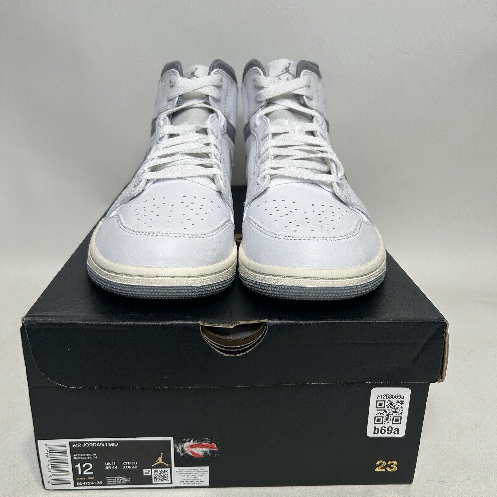 Nike Nike Air Jordan 1 Mid Retro “Neutral Grey” 2024 Size US 12 / EU 45 - 2 Thumbnail