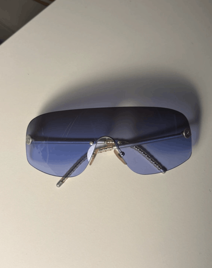 Chanel CHANEL Sunglasses Rimless Rhinestone 4017 Shields Size ONE SIZE - 2 Thumbnail