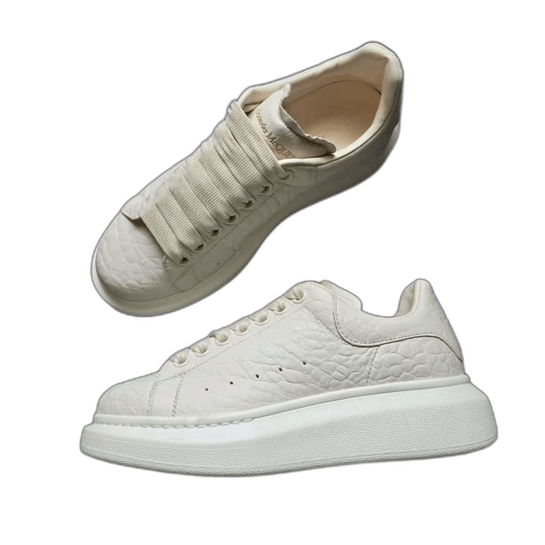 Alexander McQueen Alexander McQueen New White Textured Sneakers-yf Size US 6.5 / EU 39-40 - 1 Thumbnail
