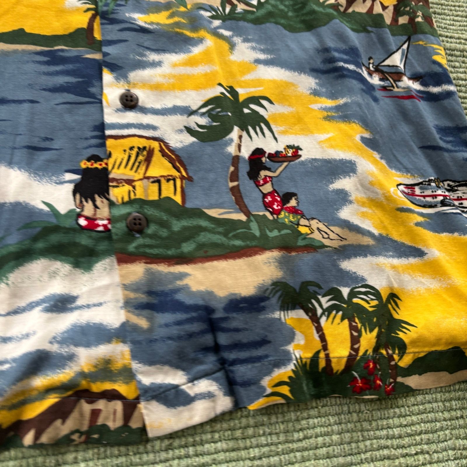 Vintage Vintage Y2K Utility Rayon Beachy Hawiian Loop Collar Shirt Size US XL / EU 56 / 4 - 7 Thumbnail