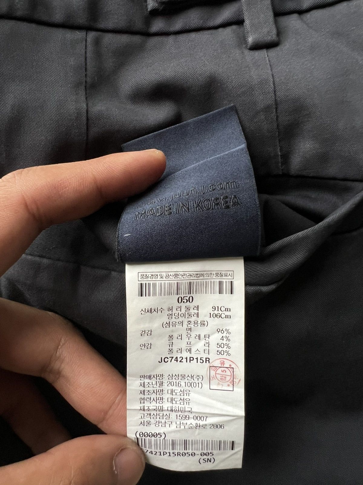 Juun.J Juun.J Side Adjuster Gentlemen Gabardine Navy Ankle Pants Size US 34 / EU 50 - 10 Thumbnail