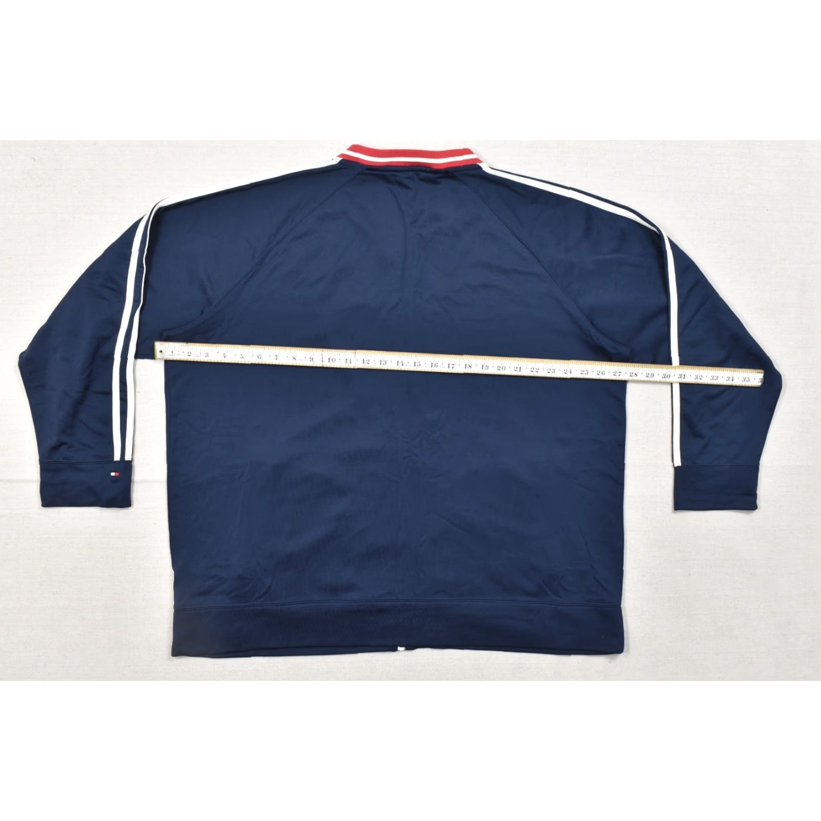 Tommy Hilfiger Tommy Hilfiger Woman 2X Navy Blue Full Zip Track Jacket White Stripe Red Casual Jacket Womens Size 2X Full Zip Tommy Hilfiger Jacket Size XXL / US 16-18 / IT 52-54 - 3 Thumbnail