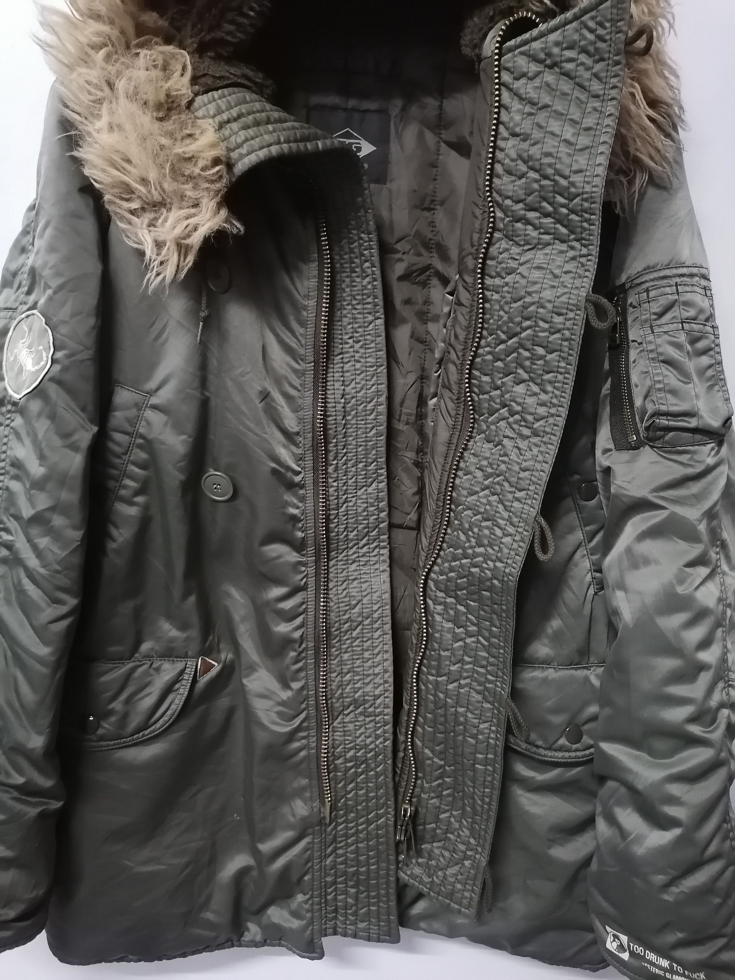 Hysteric Glamour × If Six Was Nine × Le Grande Bleu (L.G.B.) Hysteric Glamour Scorpion 'To Drunk To Fuck' Primaloft Parka Size US L / EU 52-54 / 3 - 8 Thumbnail