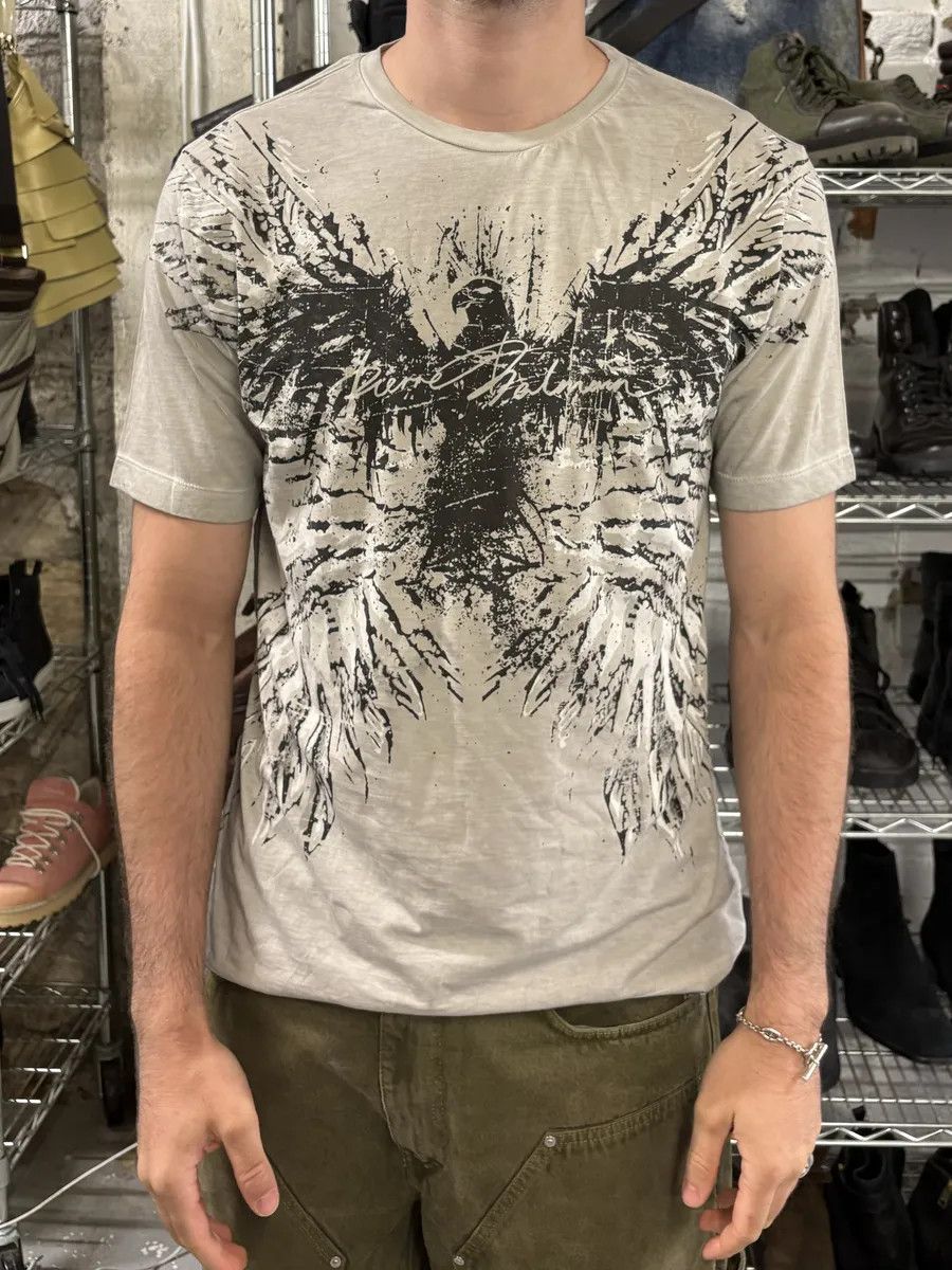 Pierre Balmain 2000s Pierre Balmain Grey Eagle T-Shirt Size US L / EU 52-54 / 3 - 2 Thumbnail
