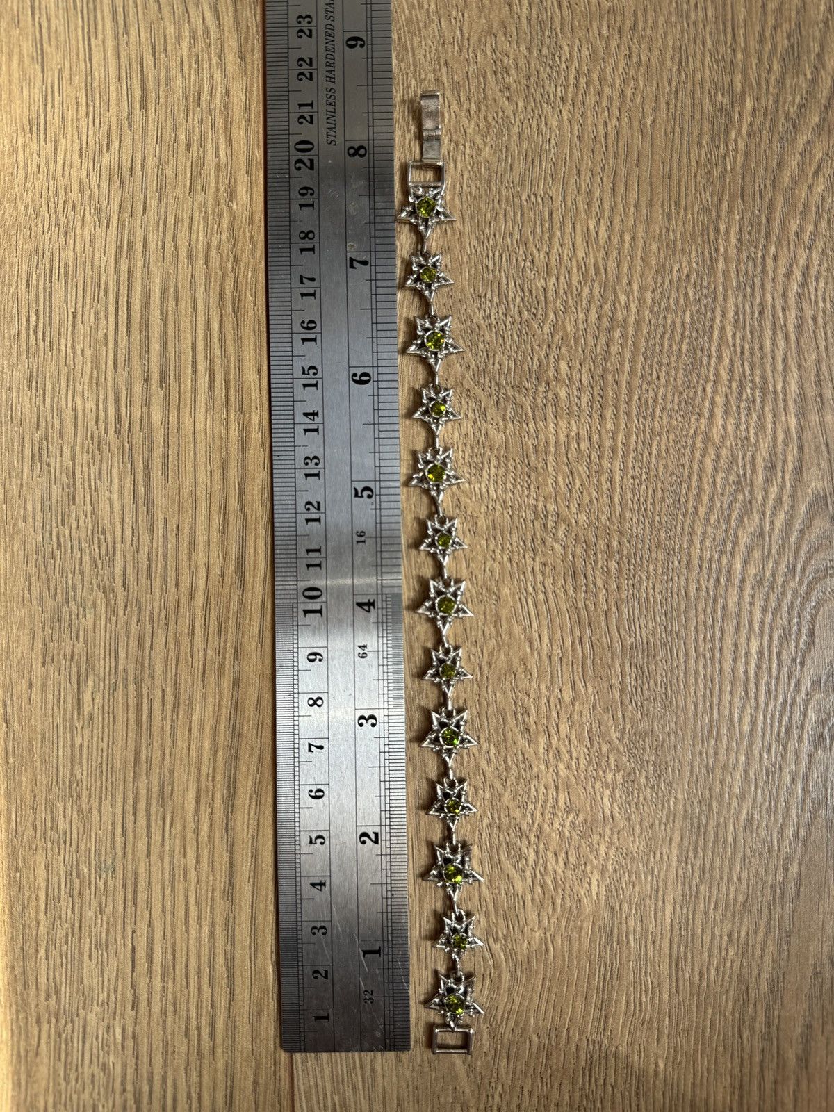 Vintage Star Studded Silver Bracelet Size ONE SIZE - 3 Thumbnail