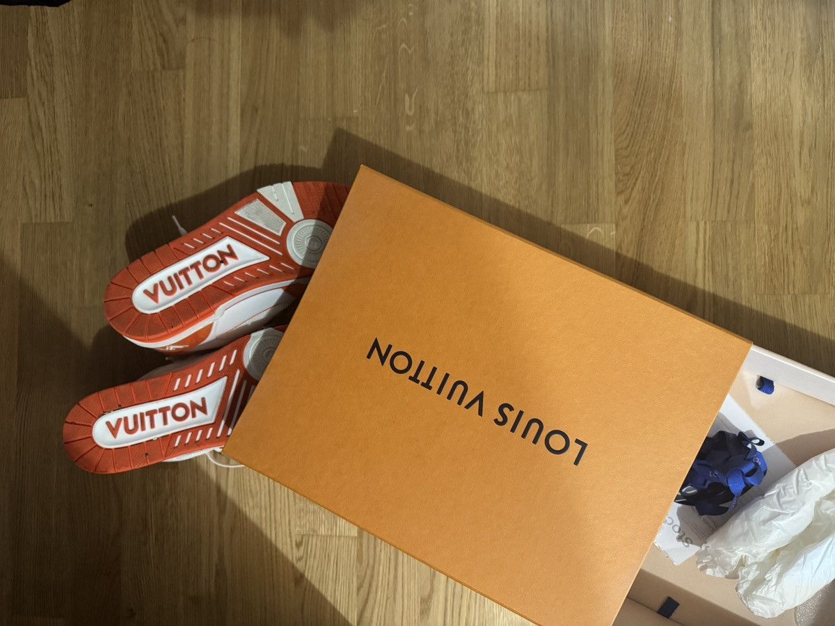 Louis Vuitton Louis Vuitton Sneaker Monogramm Denim Orange Size US 7 / EU 40 - 6 Thumbnail