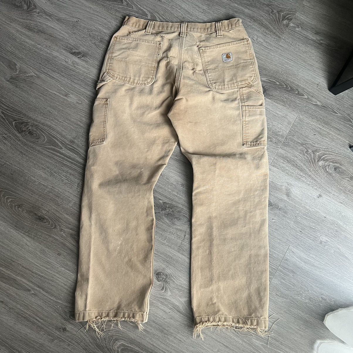 Carhartt Carhartt double knee pants workwear distressed Size US 33 - 3 Thumbnail