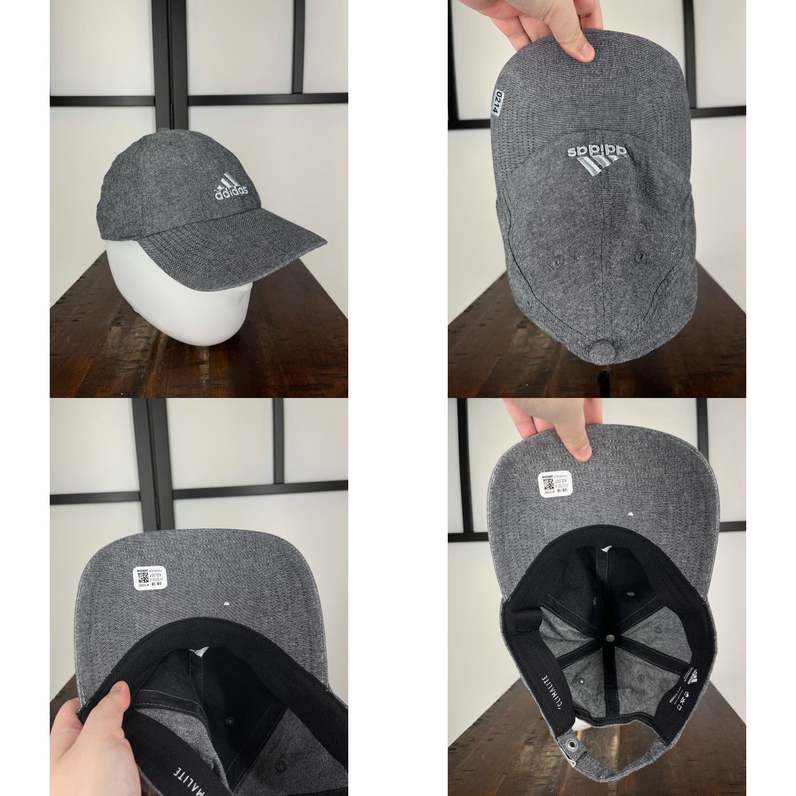 Adidas Adidas Hat Cap Strap Back Adult One Size Gray Logo 100% Cotton Climalite Outdoor Hat/Caps Adjustable Lightweight Casual Unisex Mens Womens Size ONE SIZE - 8 Thumbnail