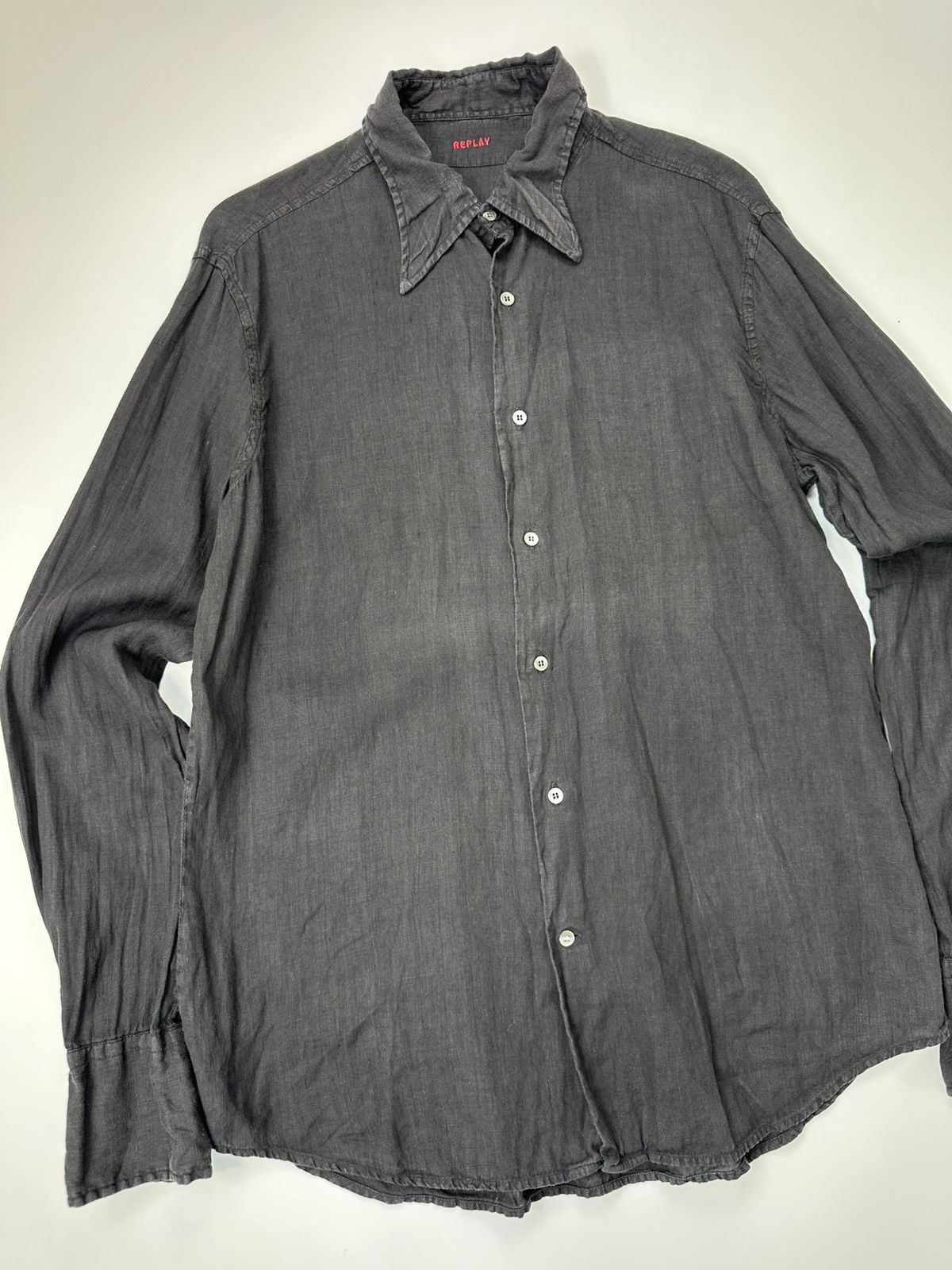 Replay Replay Casual Shirt Gray Men's XL Size Size US XL / EU 56 / 4 - 6 Thumbnail