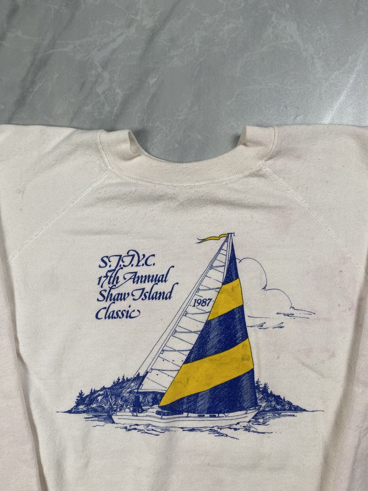 Hanes Vintage 1987 Hanes 17th Annual Shaw Island Crewneck Size US L / EU 52-54 / 3 - 2 Thumbnail