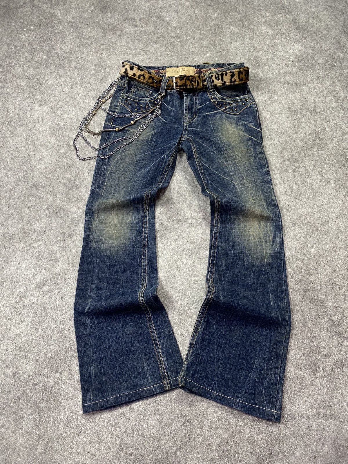If Six Was Nine × Japanese Brand × Le Grande Bleu (L.G.B.) 2000s Ssail Flared Wash Jean Size US 30 / EU 46 - 1 Thumbnail