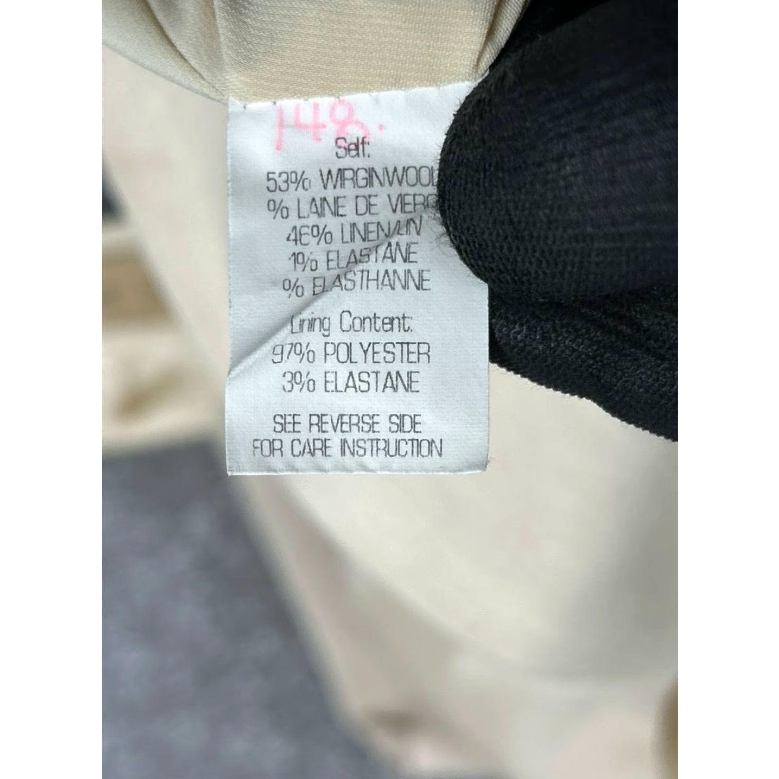 Theory Theory Jacket Womens 12 Beige Wool Blend Open Front Sports Coat Size XL / US 12-14 / IT 48-50 - 4 Thumbnail
