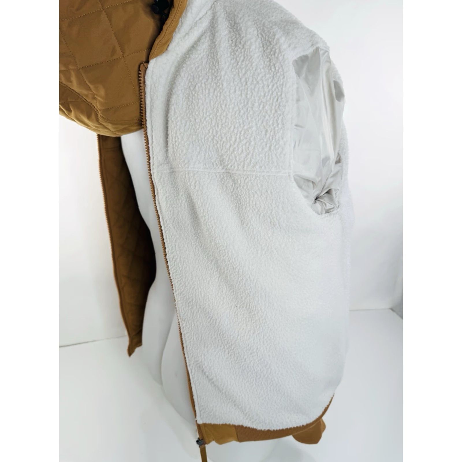 The North Face The North Face Jacket M Quilted Fleece Sherpa Lined Zip EXCELLENT Light Brown Mens - Size US M / EU 48-50 / 2 - 7 Thumbnail
