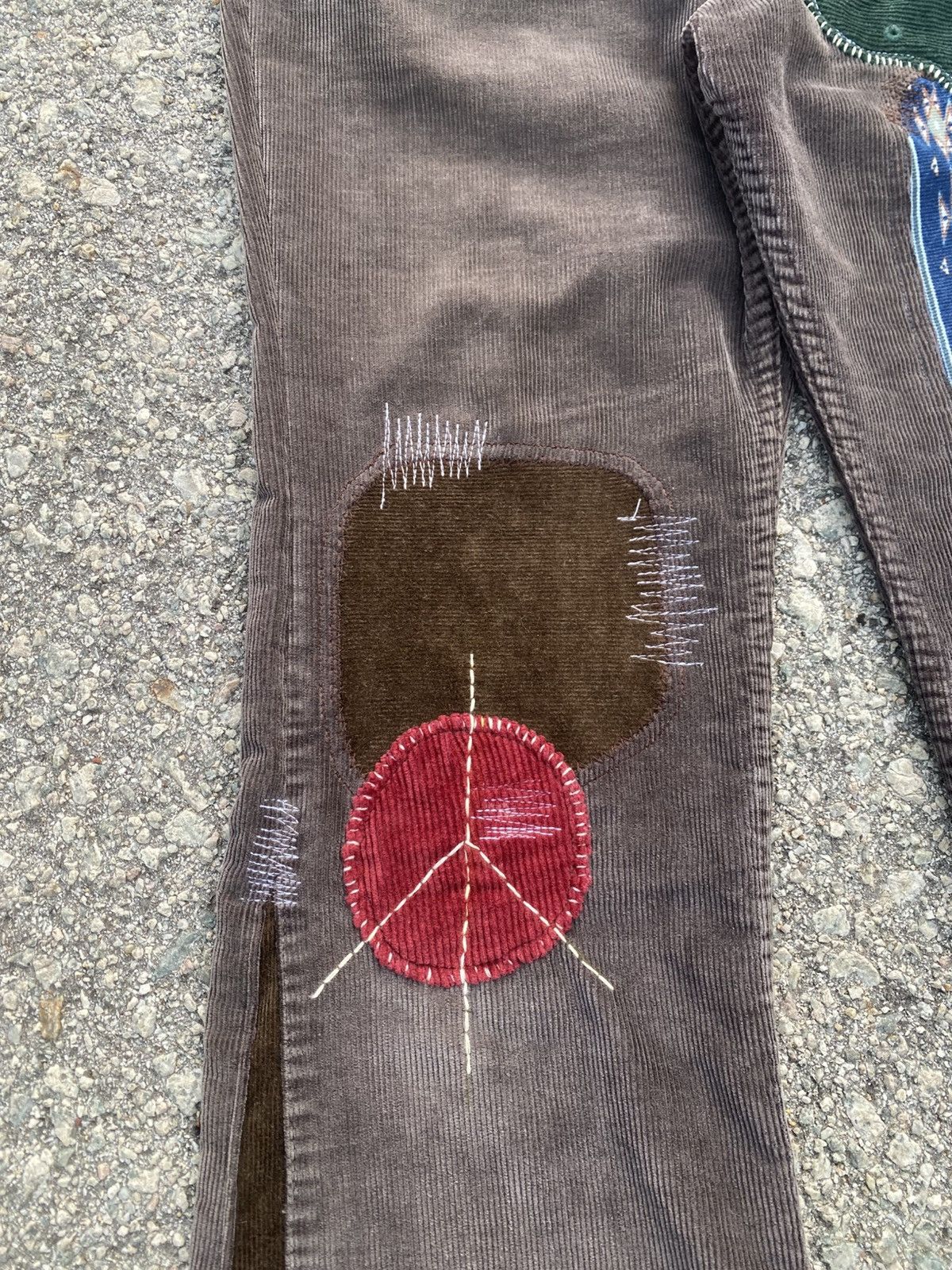 Levi's Vintage Clothing 1970s-80s Levis Corduroy Hippies Patchwork Flared Size US 34 / EU 50 - 11 Thumbnail