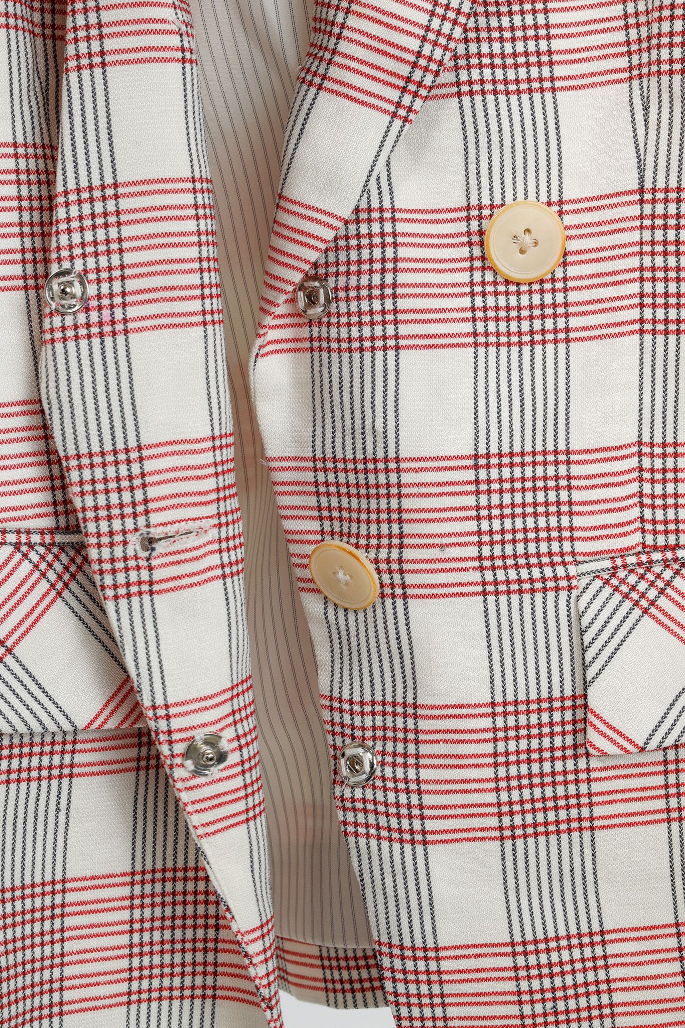 Veronica Beard Veronica Beard Rosa Red & White Plaid Ruffle-Sleeve Vest Size M / US 6-8 / IT 42-44 - 8 Thumbnail