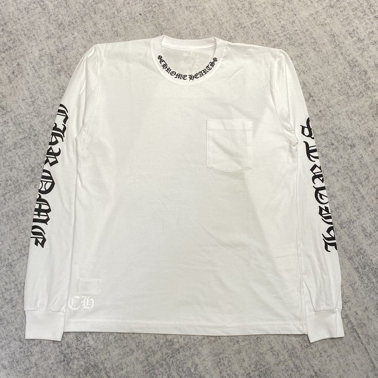 CHROME HEARTS black prints long sleeve white