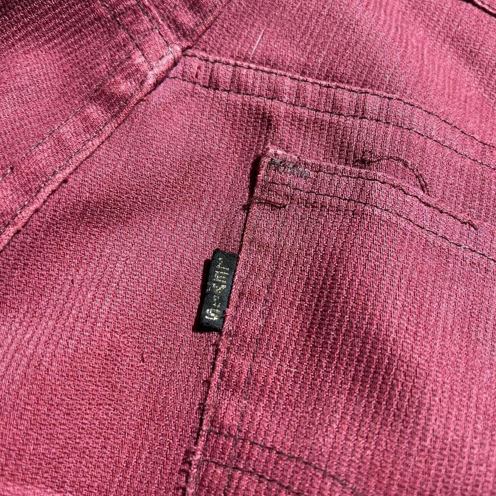 Levi's VTG 70s Levis Sta Prest 646 Big E Pants Burgundy corduroy Size US 32 / EU 48 - 7 Thumbnail