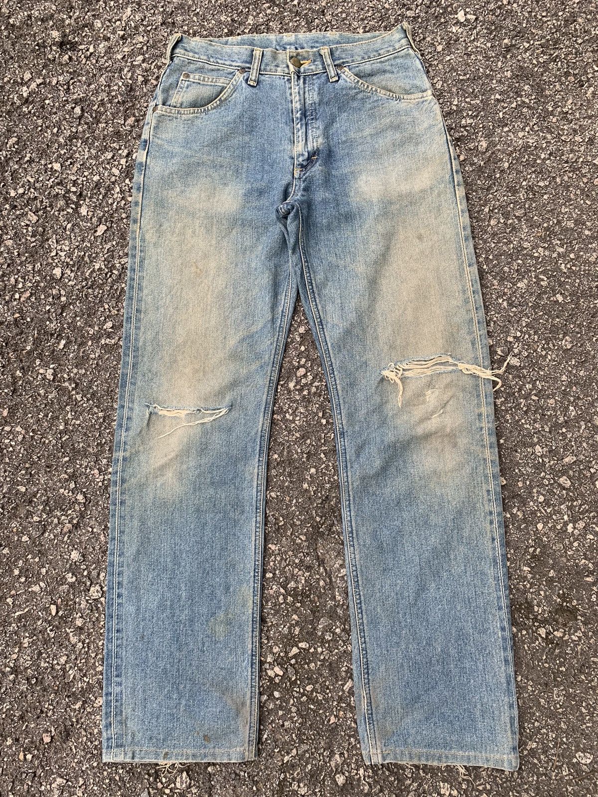 Jean × Lee × Vintage Vintage Lee Raiders Selvedge Distressed Denim Size US 29 - 3 Thumbnail