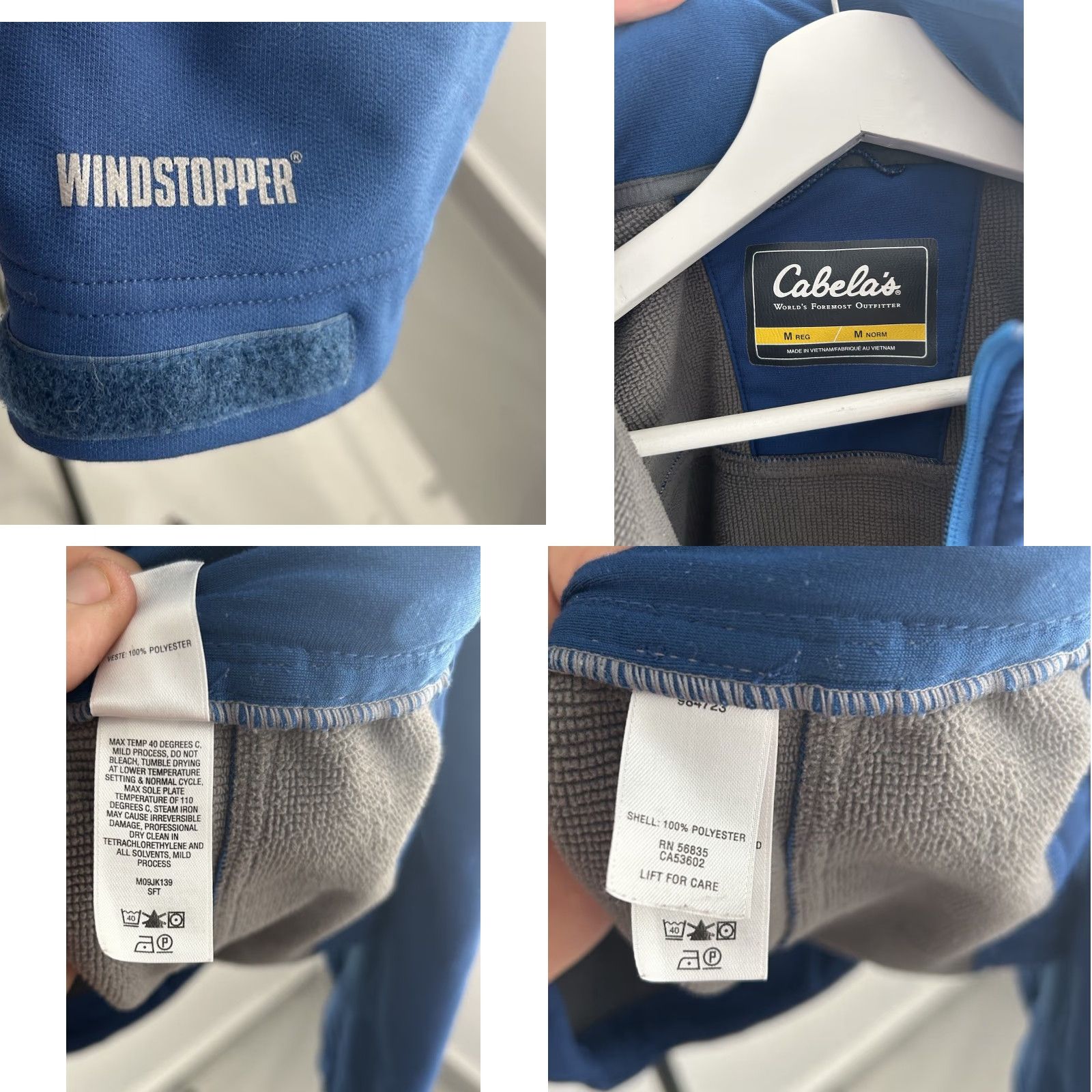 Vintage Women's Cabela's Outdoor Blue & Grey Lightweight SoftShell ZipUp Jacket Size Med Size M / US 6-8 / IT 42-44 - 9 Thumbnail