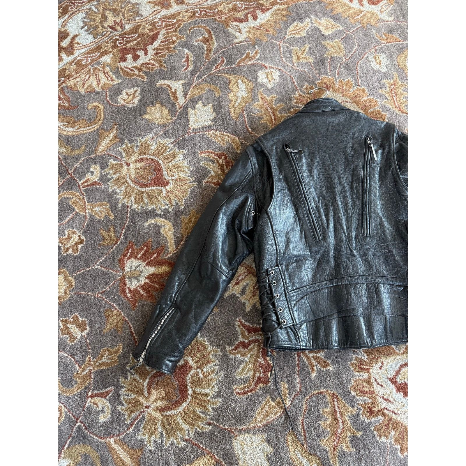 Other Vintage Bonus leather moto jacket size M rocker goth street Size M / US 6-8 / IT 42-44 - 7 Thumbnail