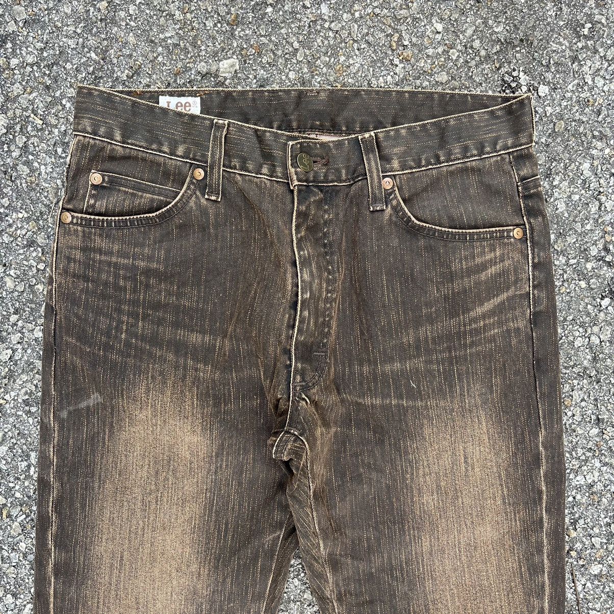 Japanese Brand Flared Lee Jeans Clawmark Faded Brown Bootcut Pants Size US 32 / EU 48 - 4 Thumbnail