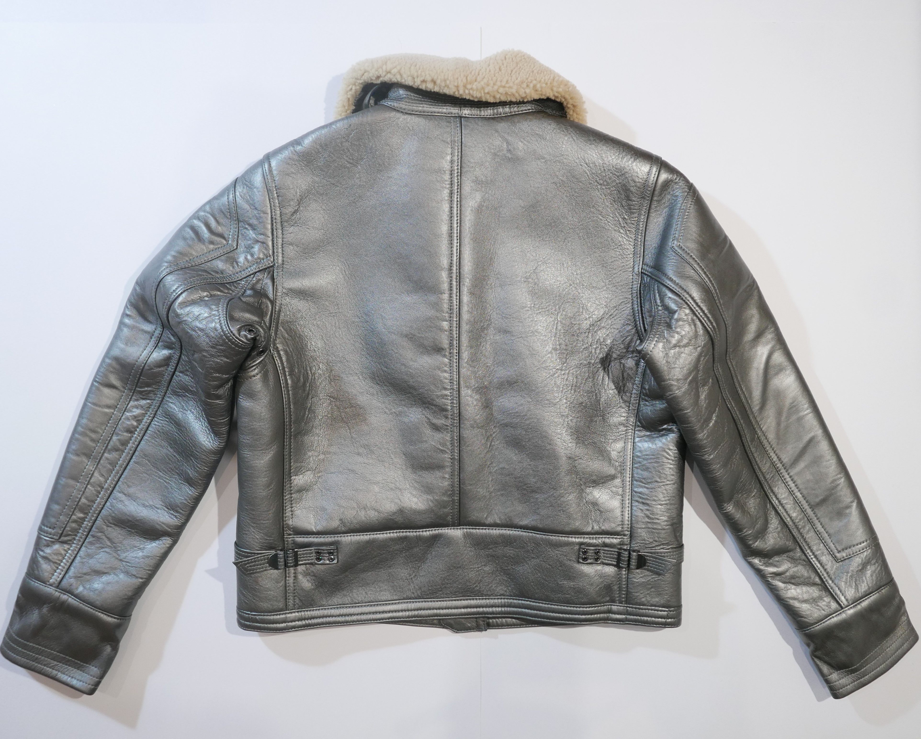 RLX Ralph Lauren RLX Ralph Lauren Jacket Leather Shearling Silver Metallic L Size L / US 10 / IT 46 - 2 Thumbnail