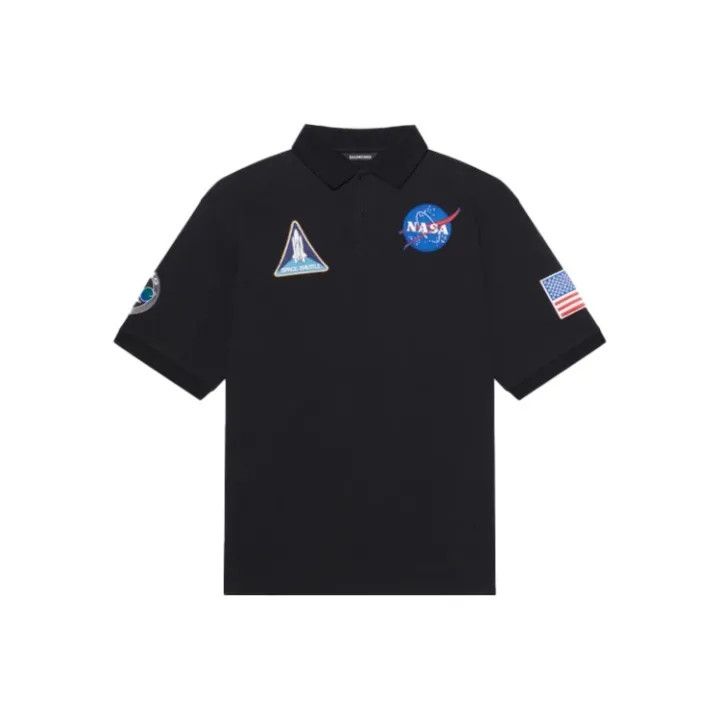Balenciaga NASA Collaboration Black Polo Shirt