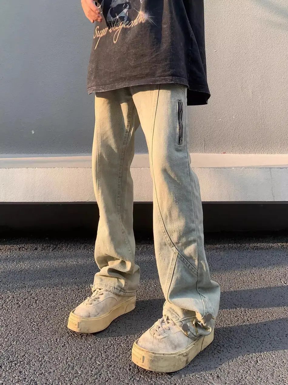 Japanese Brand Straight slim micro flared jeans Size US 32 / EU 48 - 4 Thumbnail