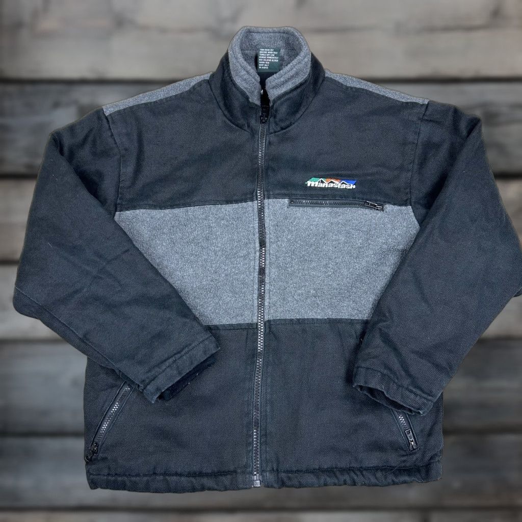 Kappa VINTAGE Manastash Jacket Mens Small Black Grey Fleece Hemp Polyester Seattle 90s Size US S / EU 44-46 / 1 - 1 Thumbnail