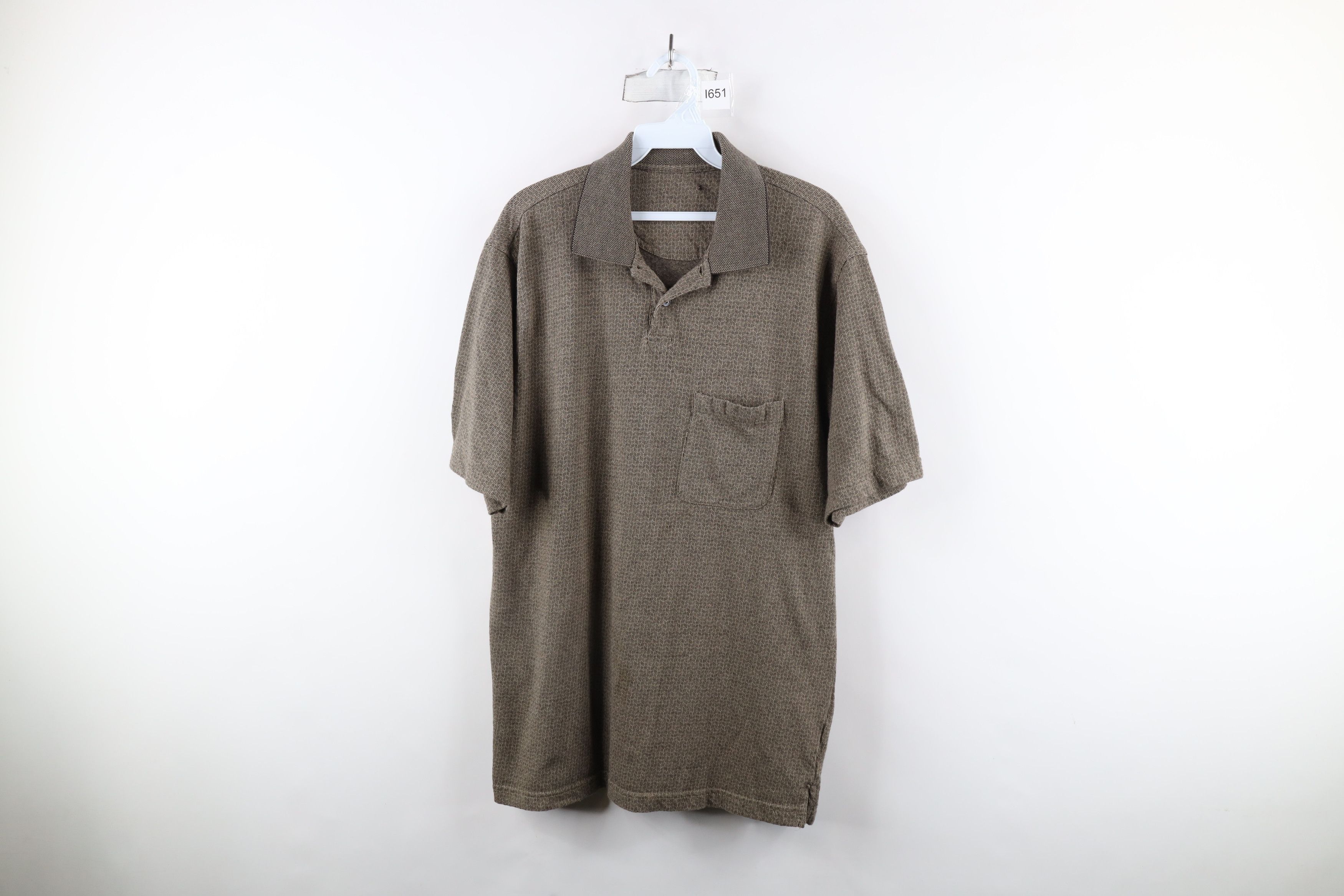 Vintage Vintage 90s Streetwear Knit Collared Polo Shirt Brown Size US L / EU 52-54 / 3 - 1 Thumbnail