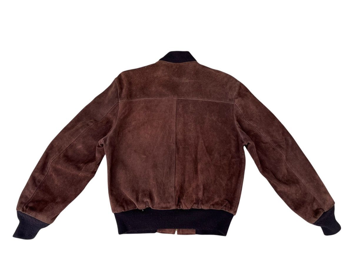 Schott 80s Schott Brown Suede Leather Bomber Jacket Size US L / EU 52-54 / 3 - 17 Thumbnail