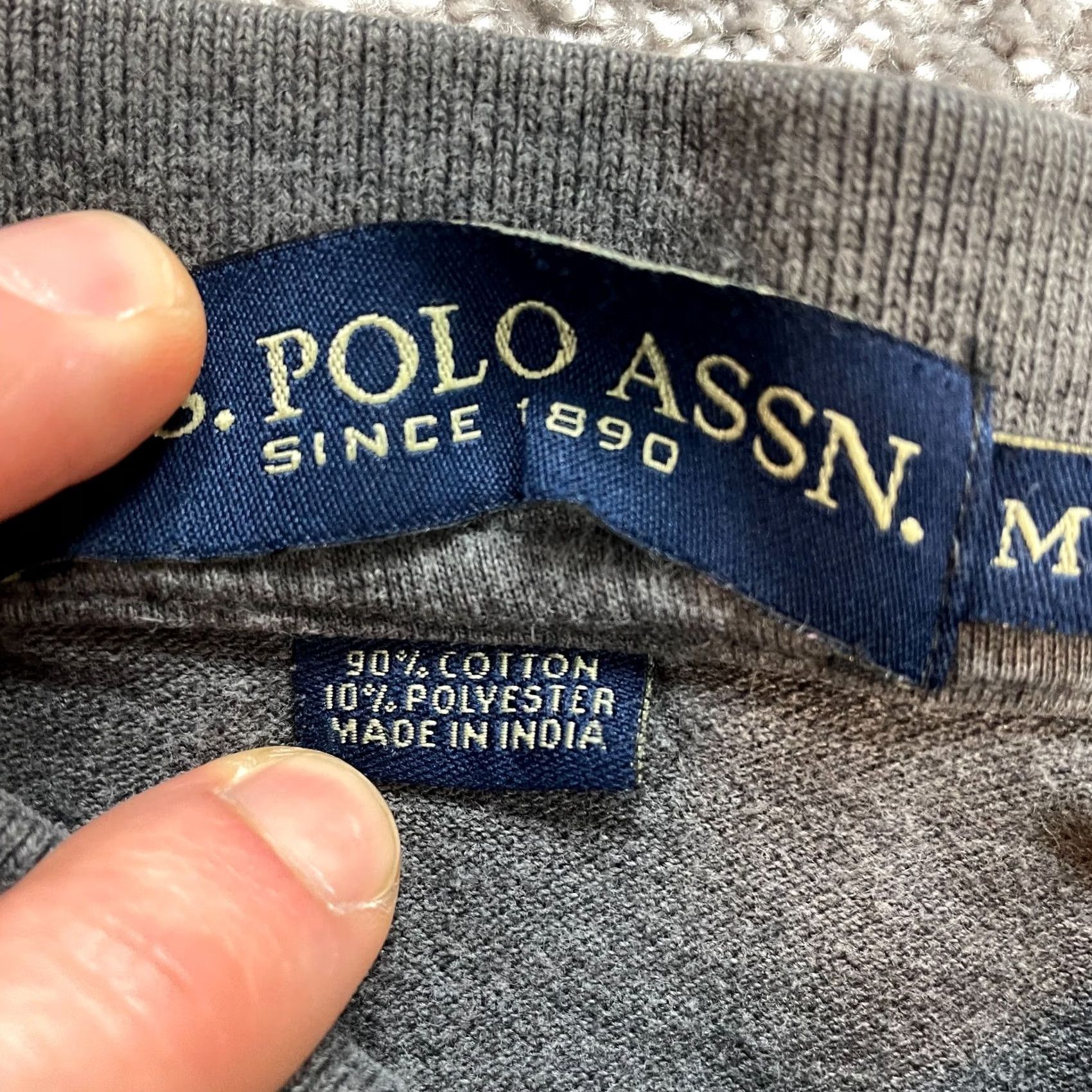 U.S. Polo Assn. VINTAGE US Polo Assn. Polo Shirt Mens Medium Gray Preppy Golf Rugby Collared Cotton Size US M / EU 48-50 / 2 - 4 Thumbnail
