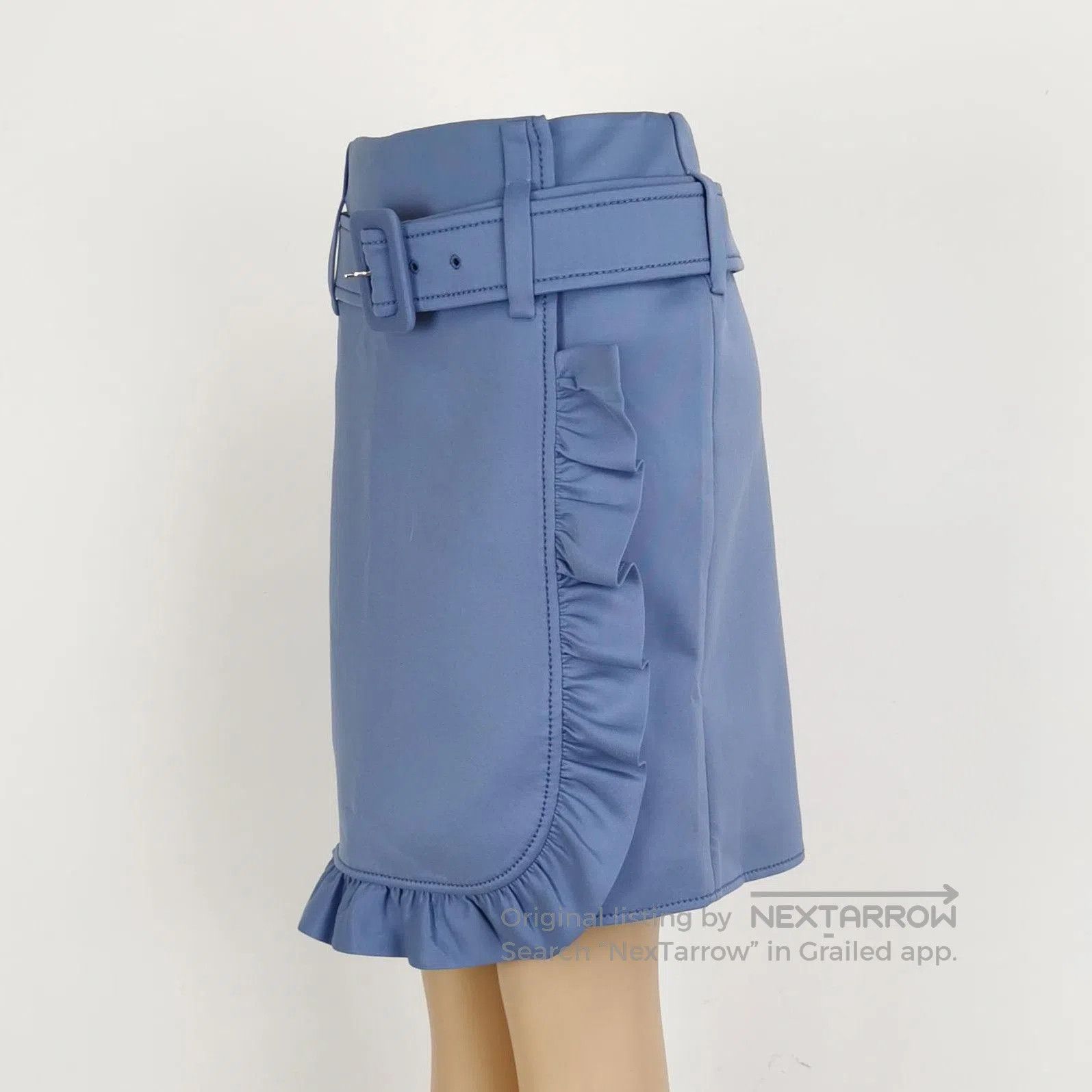 Prada Prada Solid Color Ruffled Skirt Size 36 . Size 35" - 2 Thumbnail