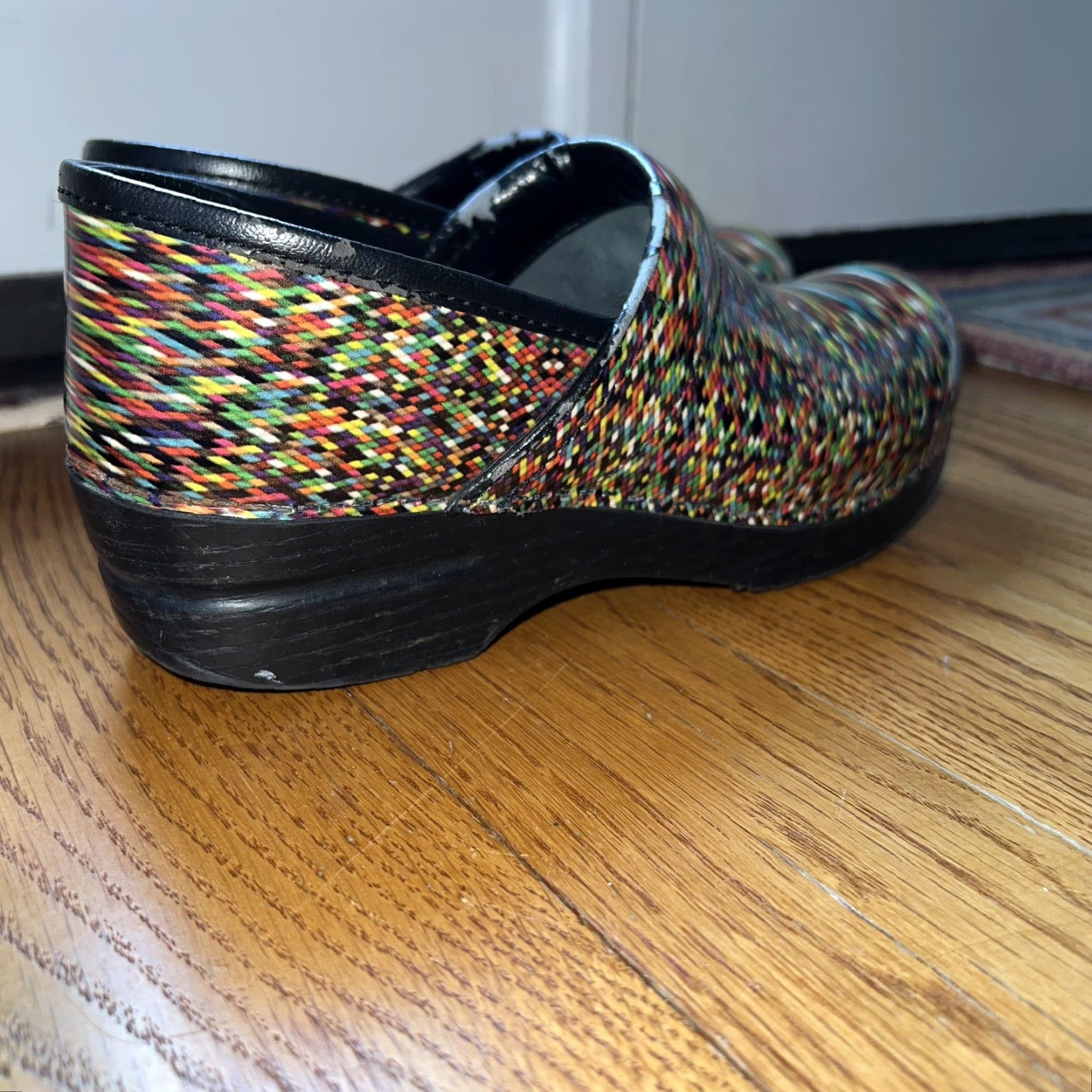 Dansko DANSKO Multicolor Stripe Leather Clogs Women 7.5/8 Slip On Comfort Leather Insole Rubber Outsole Casual Workwear Mens? Size M / US 6-8 / IT 42-44 - 6 Thumbnail