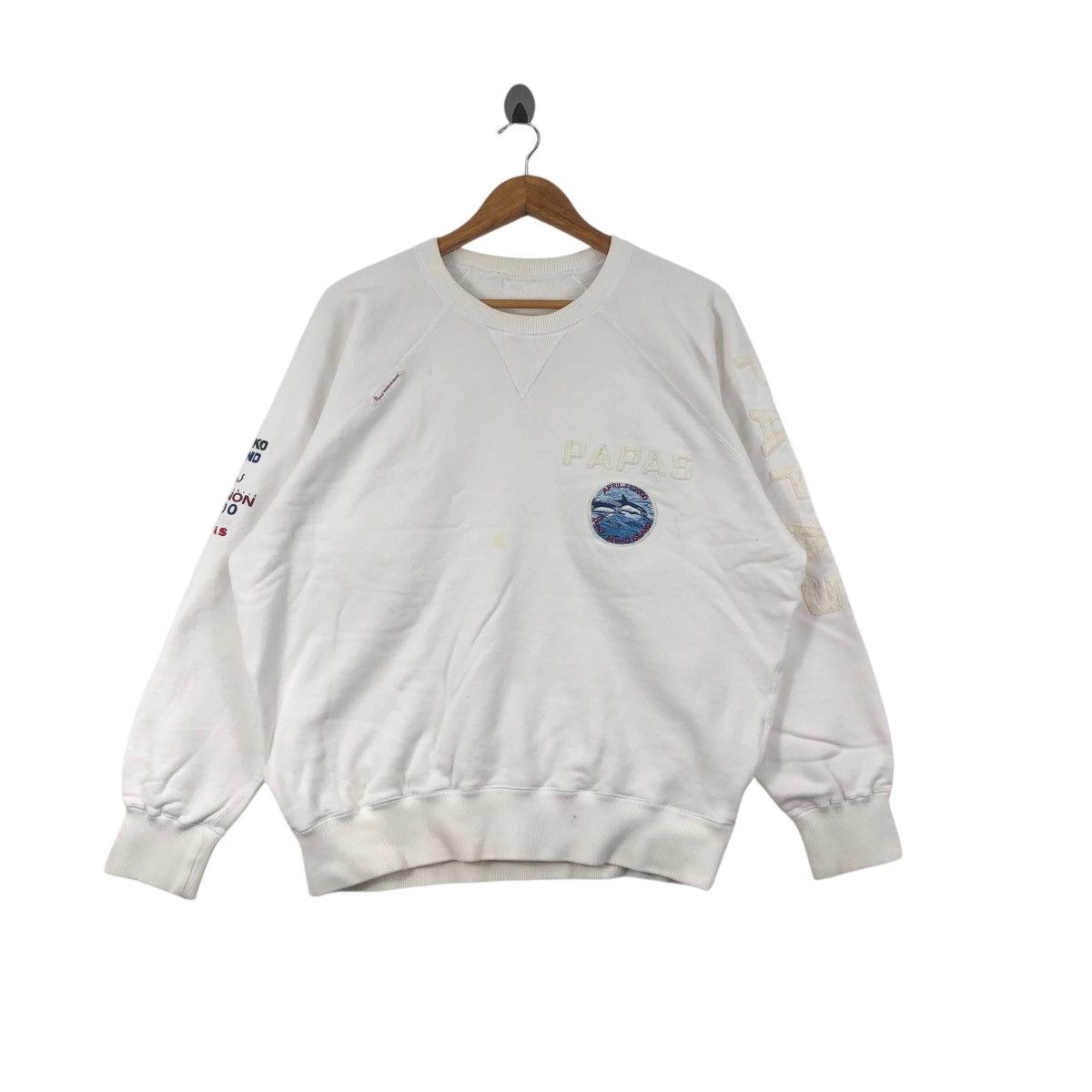 Vintage Vintage PAPAS Miyako Island Sweatshirt Big Logo Crewneck Size US M / EU 48-50 / 2 - 1 Thumbnail