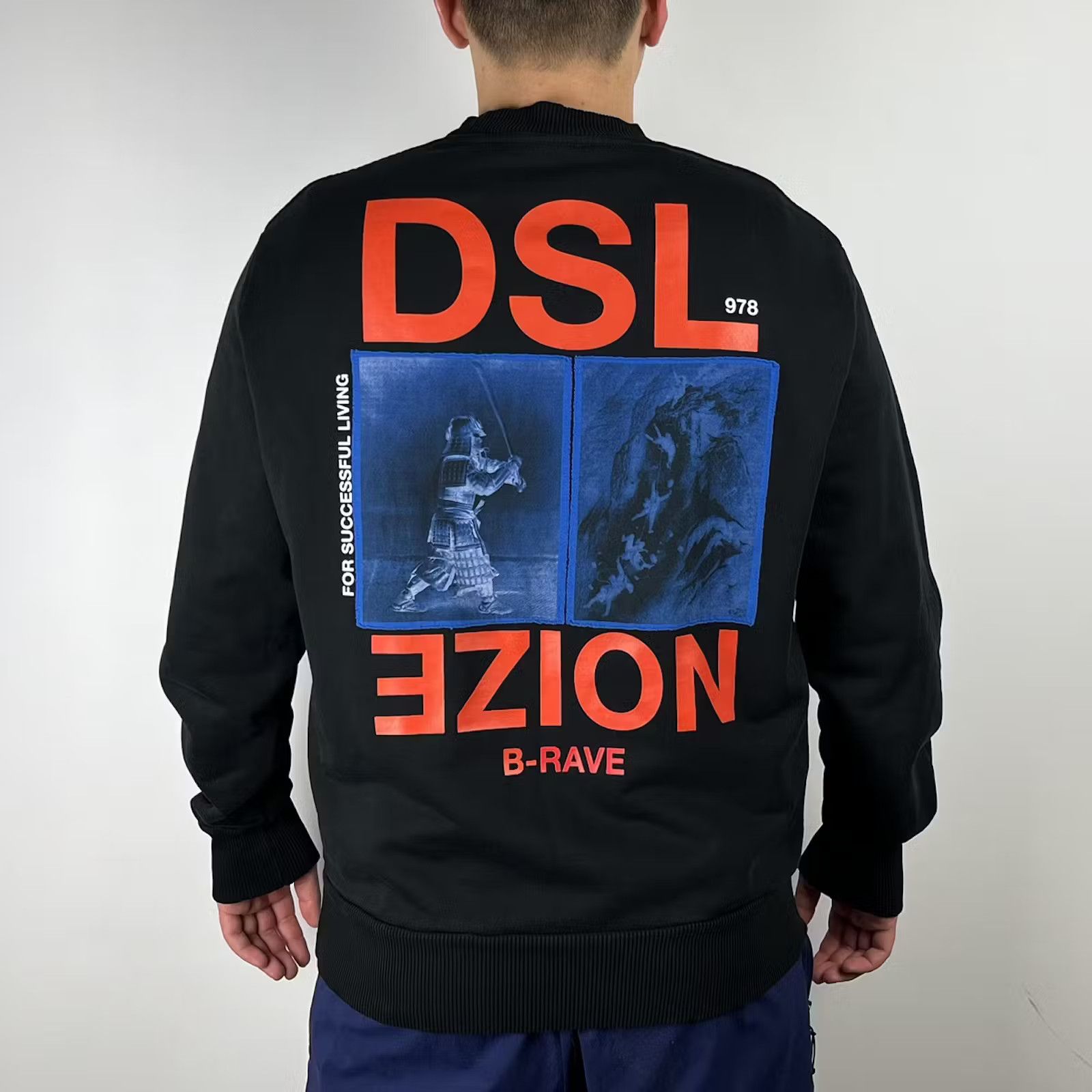 Diesel Diesel sweatshirt B-Rave Samurai Japanese reverse size Small Size US S / EU 44-46 / 1 - 1 Thumbnail