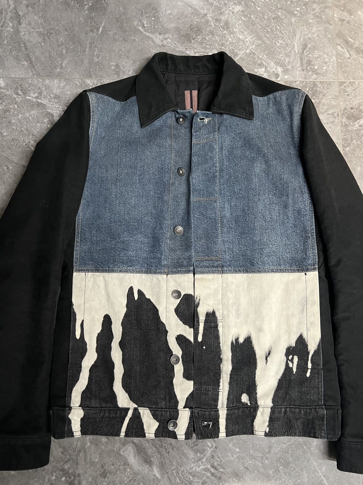 Rick Owens Drkshdw Rick owens fw16 Bleach Vomit worker jacket Size US S / EU 44-46 / 1 - 2 Thumbnail
