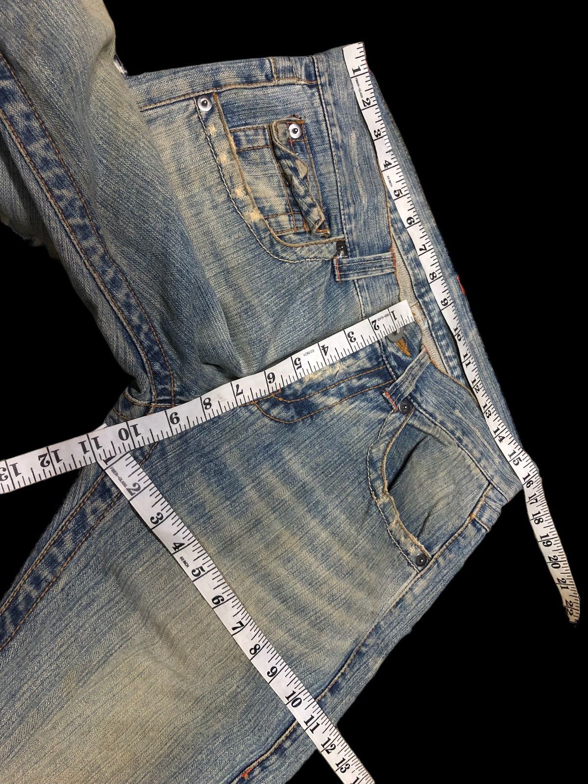 If Six Was Nine FLARE TWIST DISTRESSED DENIM Size US 32 / EU 48 - 5 Thumbnail