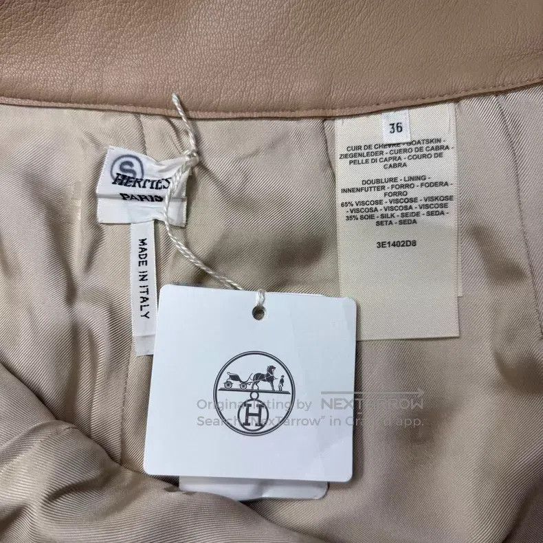 Hermes Hermes Pig Nose Buckle Beige Sheepskin Short Pants Size 24" / US 00 / IT 34 - 4 Thumbnail