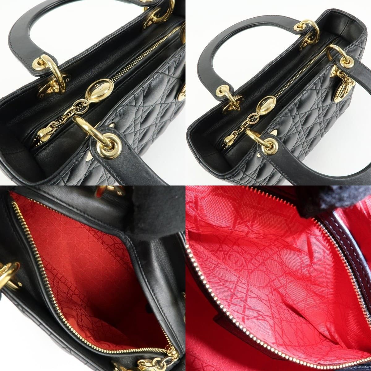 Christian Dior Monsieur Christian Dior Lady Dior Cannage Top Handle Bag Size ONE SIZE - 7 Thumbnail