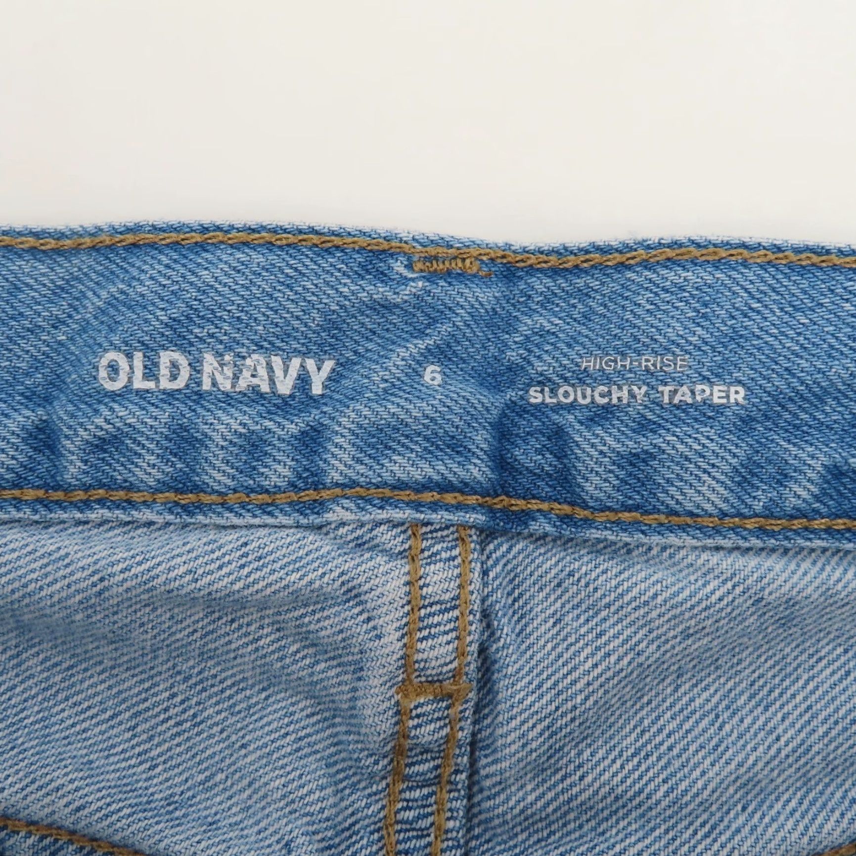 Old Navy Old Navy Womens Jeans 6 High Rise Slouchy Taper Light Wash Denim Button Fly Size 28" / US 6 / IT 42 - 7 Thumbnail