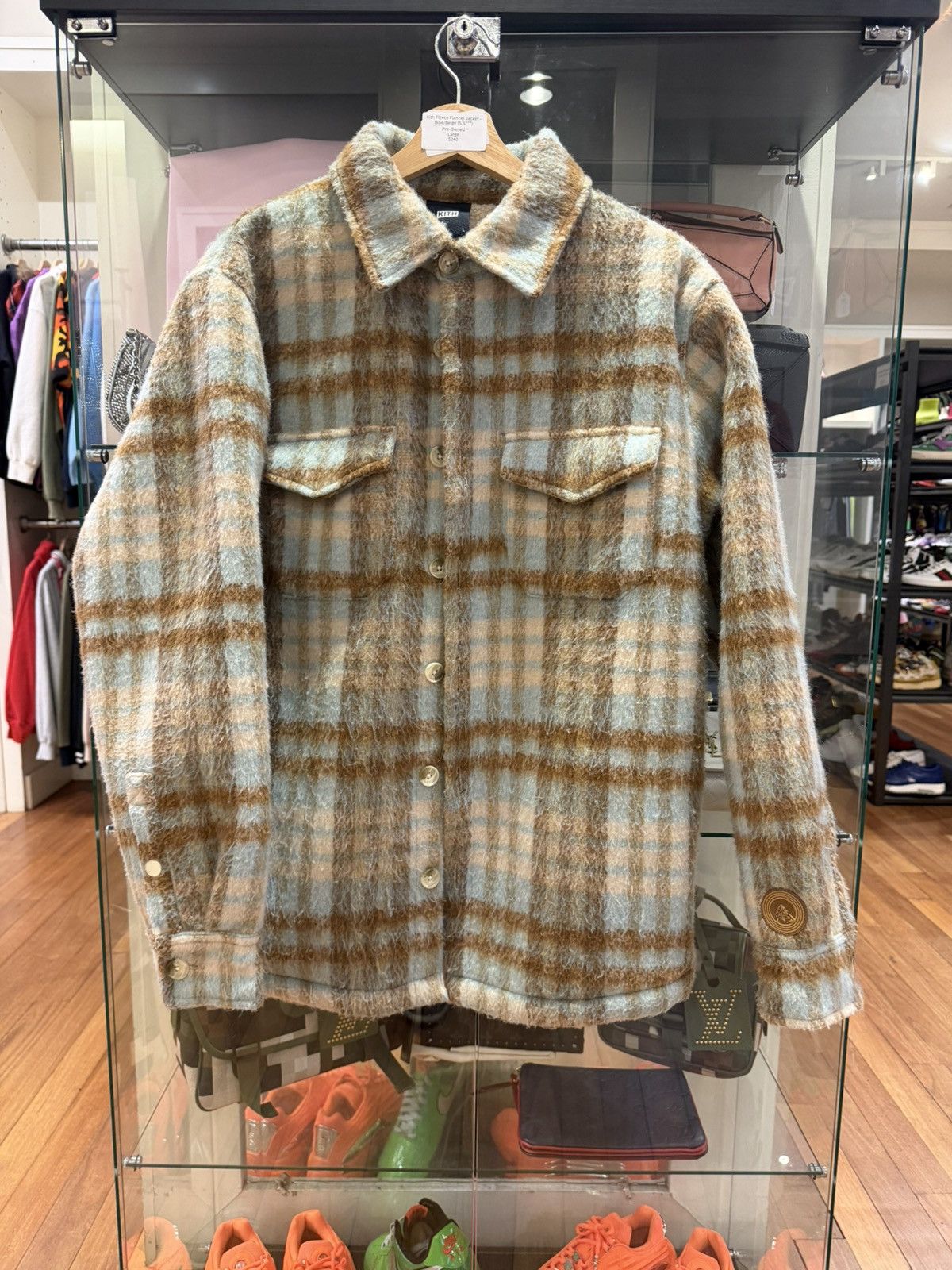 Kith Kith Fleece Flannel Jacket - Blue Beige Size US L / EU 52-54 / 3 - 1 Thumbnail