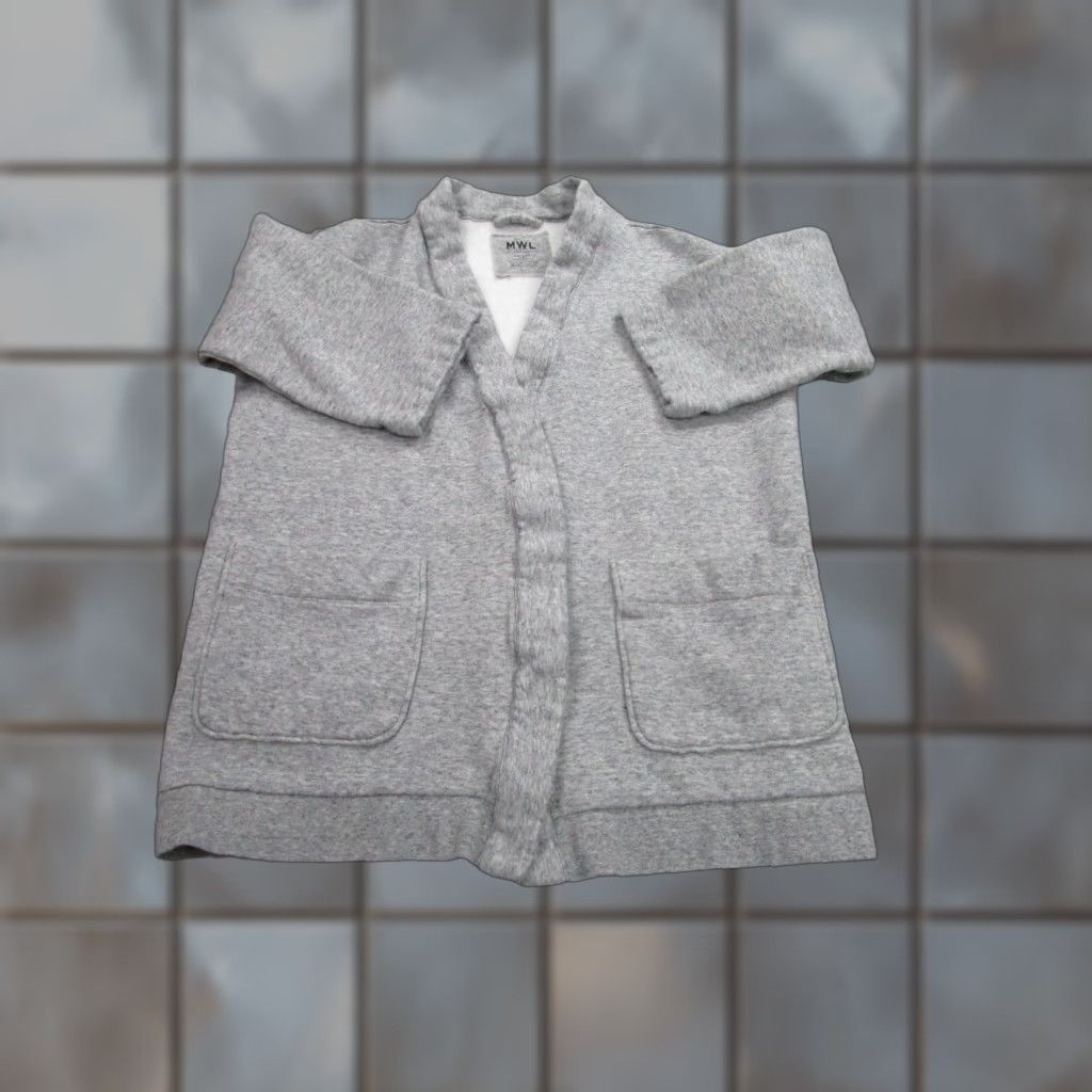 Madewell Madewell MWL Cardigan XXS Women Open Front Gray Organic Cotton Recycled Blend Knit Sweater Solid Casual Travel Size XXS / US 00 / IT 34 - 1 Thumbnail
