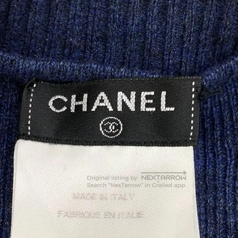 Chanel Chanel Navy Cotton Pullover Sweater for Women . Size XS / US 0-2 / IT 36-38 - 6 Thumbnail