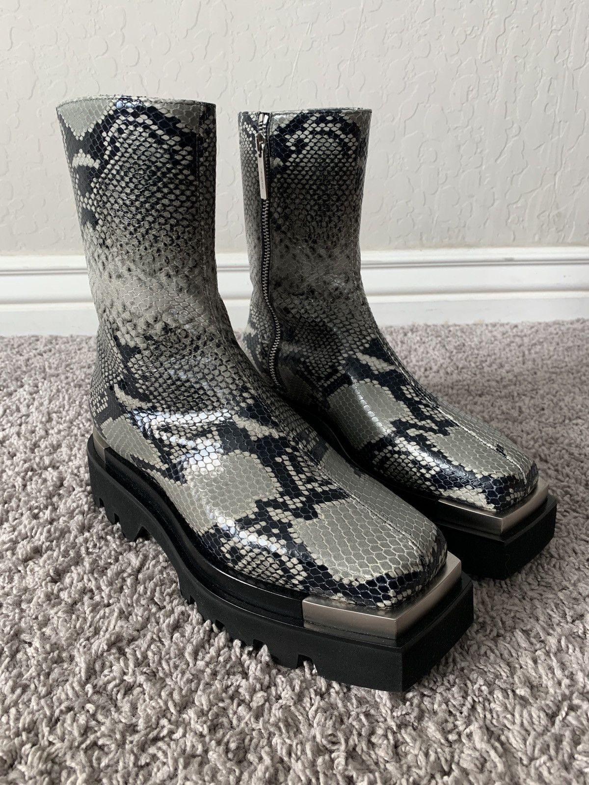 Peter Do Combat Boots PETER DO COMBAT BOOT WITH SILVER METAL TIP