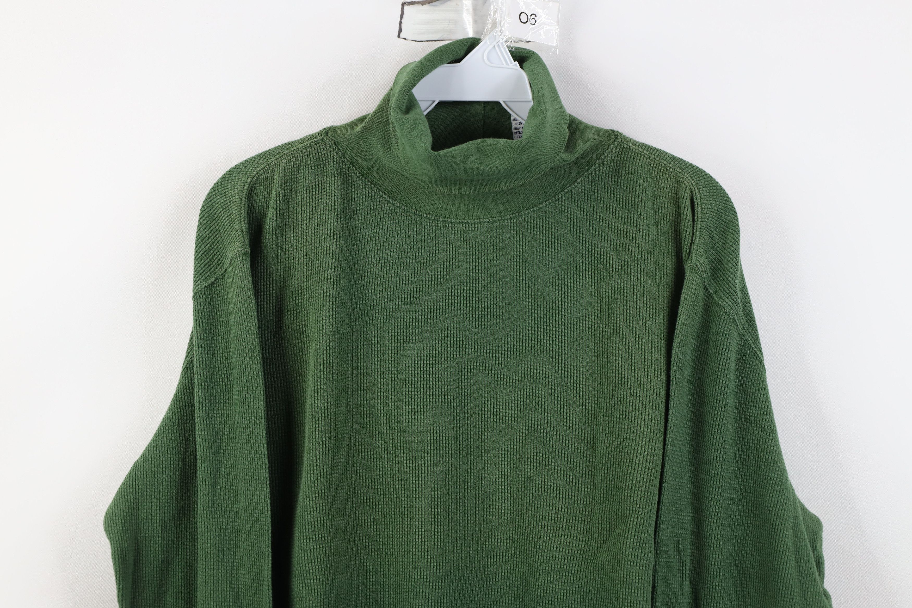 Vintage Vintage 90s Streetwear Waffle Knit Turtleneck T-Shirt USA Size M / US 6-8 / IT 42-44 - 2 Thumbnail