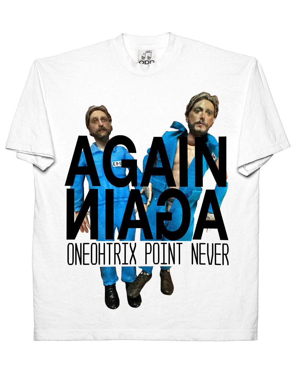 image of Band Tees x Online Ceramics Opn Oneohtrix Point Never Tour T-Shirt in White, Men's (Size Large)