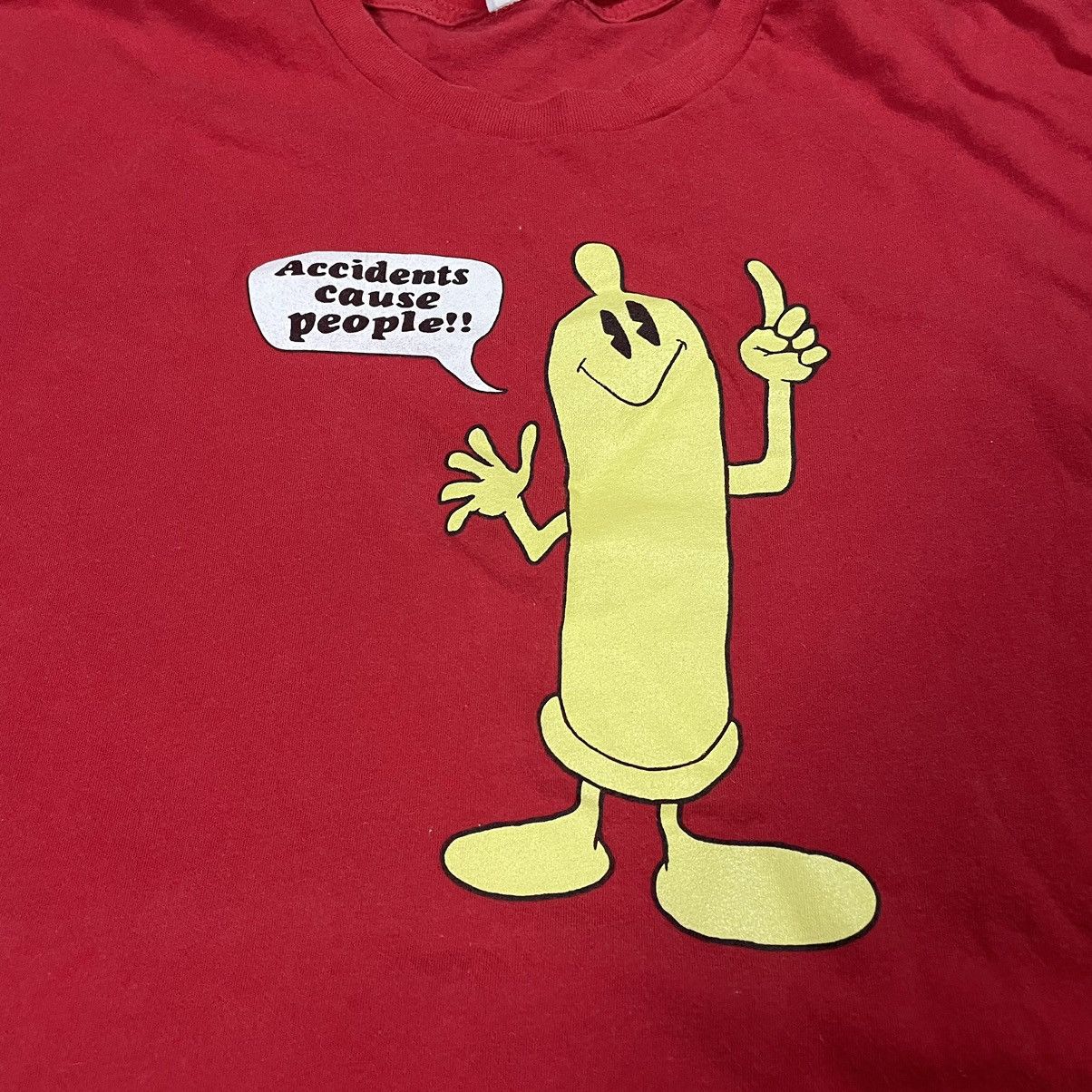 Vintage Vintage Y2K ADULT “ ACCIDENTS CAUSE PEOPLE “ FUNNY BuyTee Size US L / EU 52-54 / 3 - 5 Thumbnail