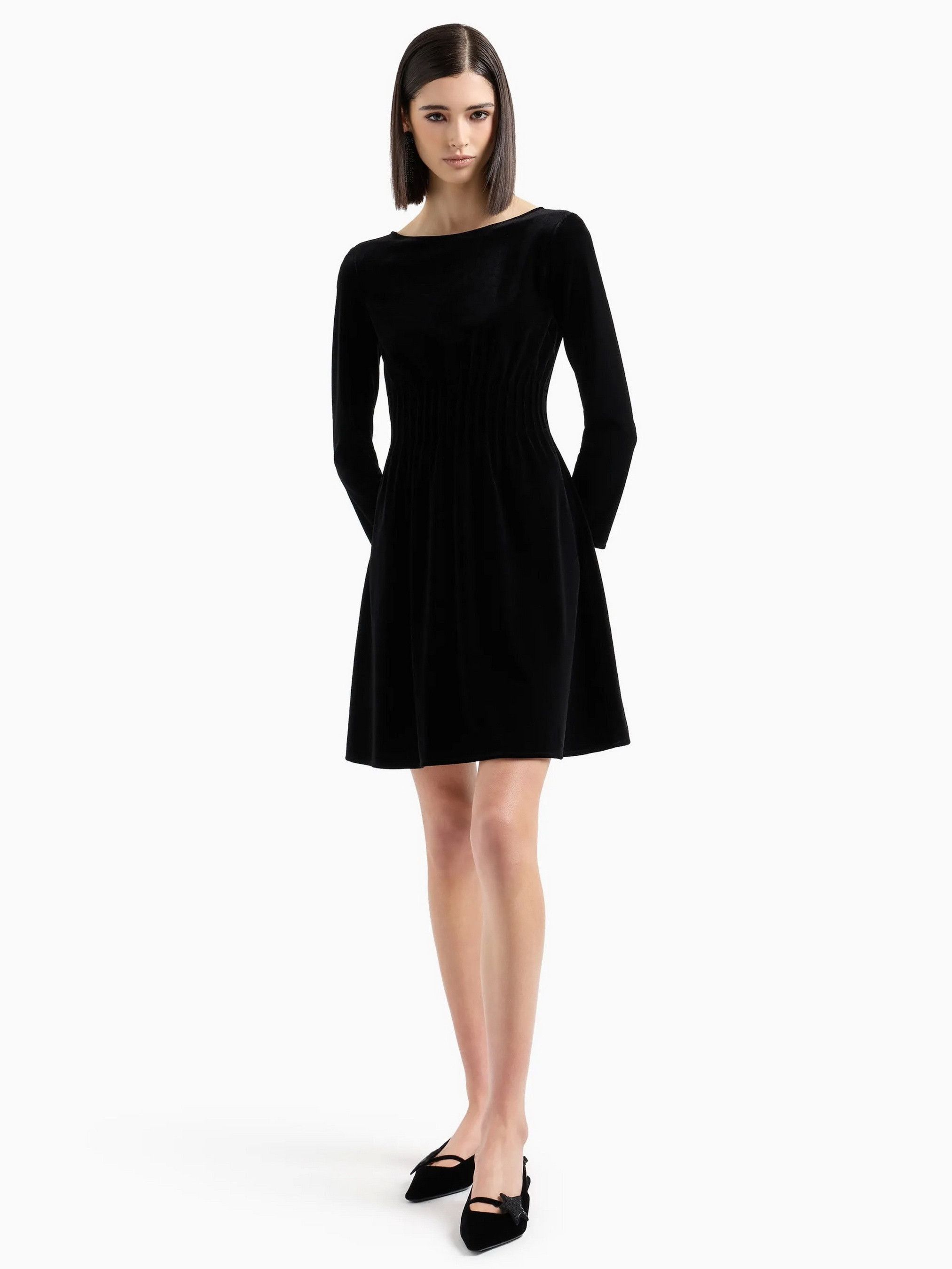 Emporio Armani Emporio Armani Black Mini Dress Women’s Cocktail SIZE 48 Size L / US 10 / IT 46 - 1 Thumbnail